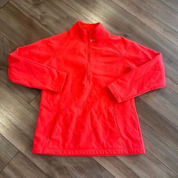 Under Armour Pink Athletic Quarterzip Pullover Women Large‎ - Picture 1 of 3